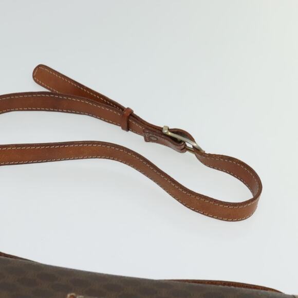 CELINE Macadam Canvas Shoulder Bag Pvc Leather Brown Gold - Picture 8 of 13